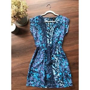 AQUA by Bloomingdales Multi Blue Dress XS